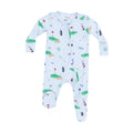 Blue Golf Things Zipper Footie