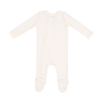 Solid Sugar Swizzle Zipper Footie