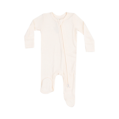 Solid Sugar Swizzle Zipper Footie