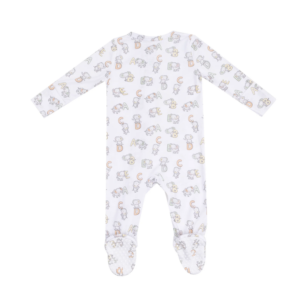 Vintage Elephant Zipper Footie