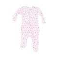 Strawberry Swiss Dot Zipper Footie