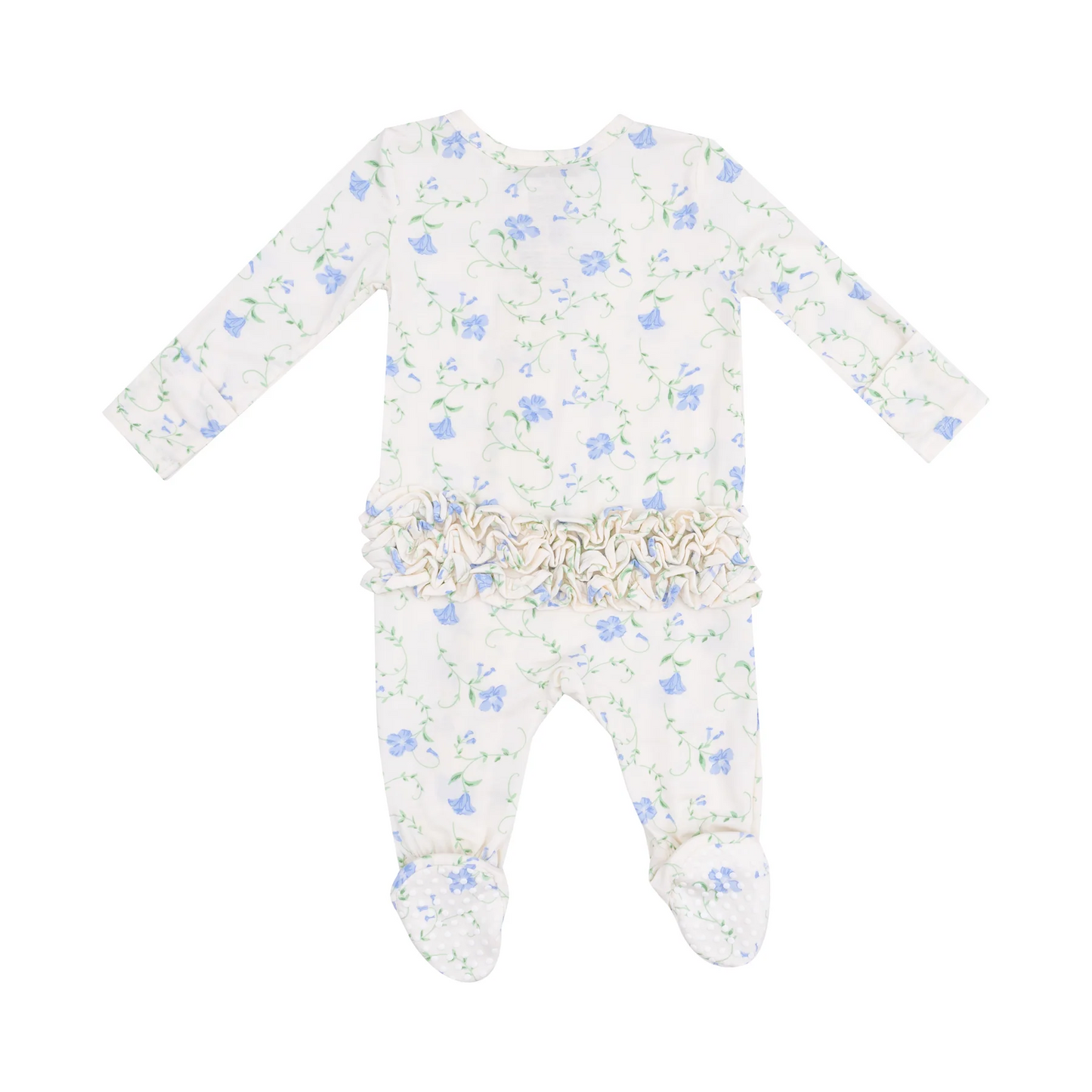 Sweet Vines Ruffle Zipper Footie