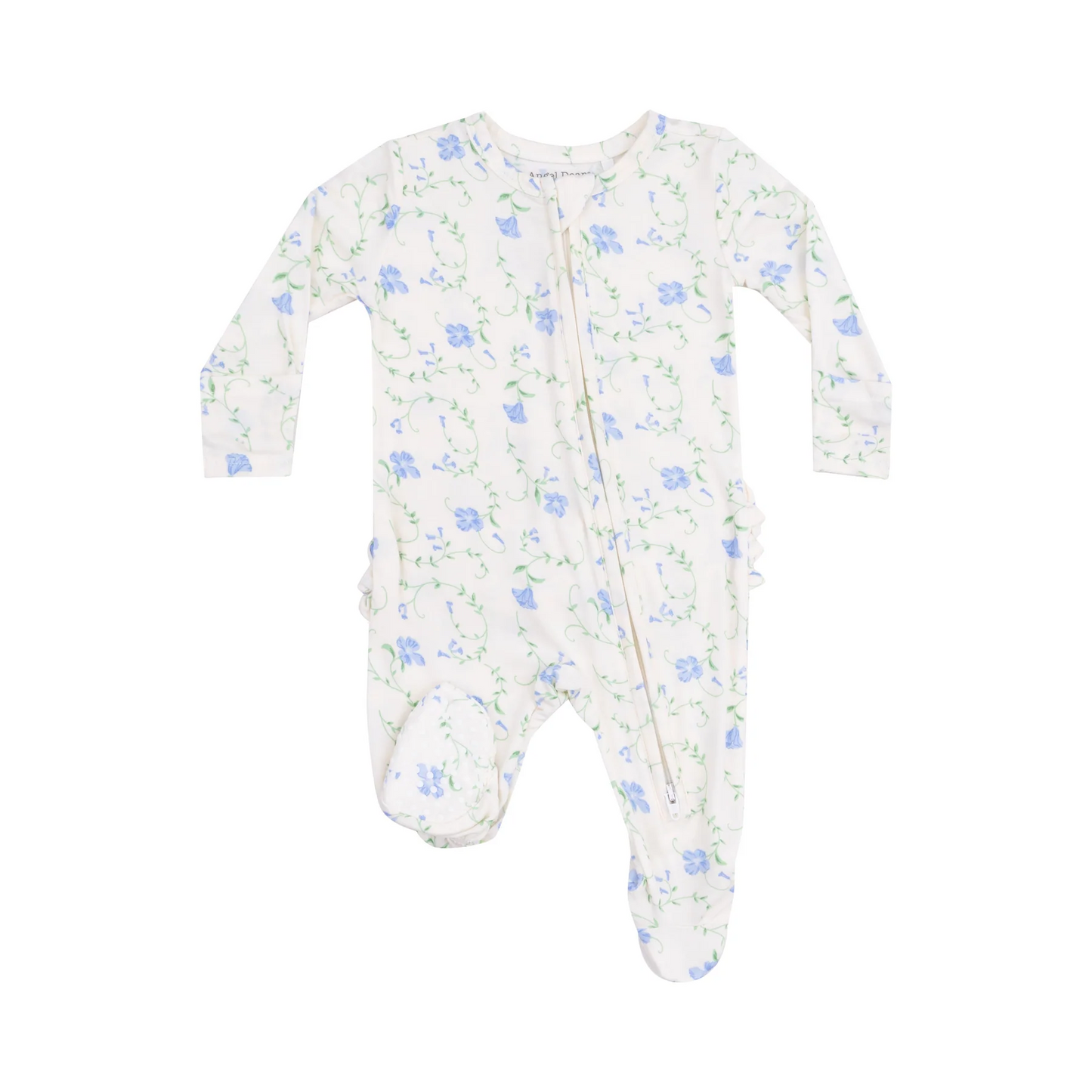 Sweet Vines Ruffle Zipper Footie