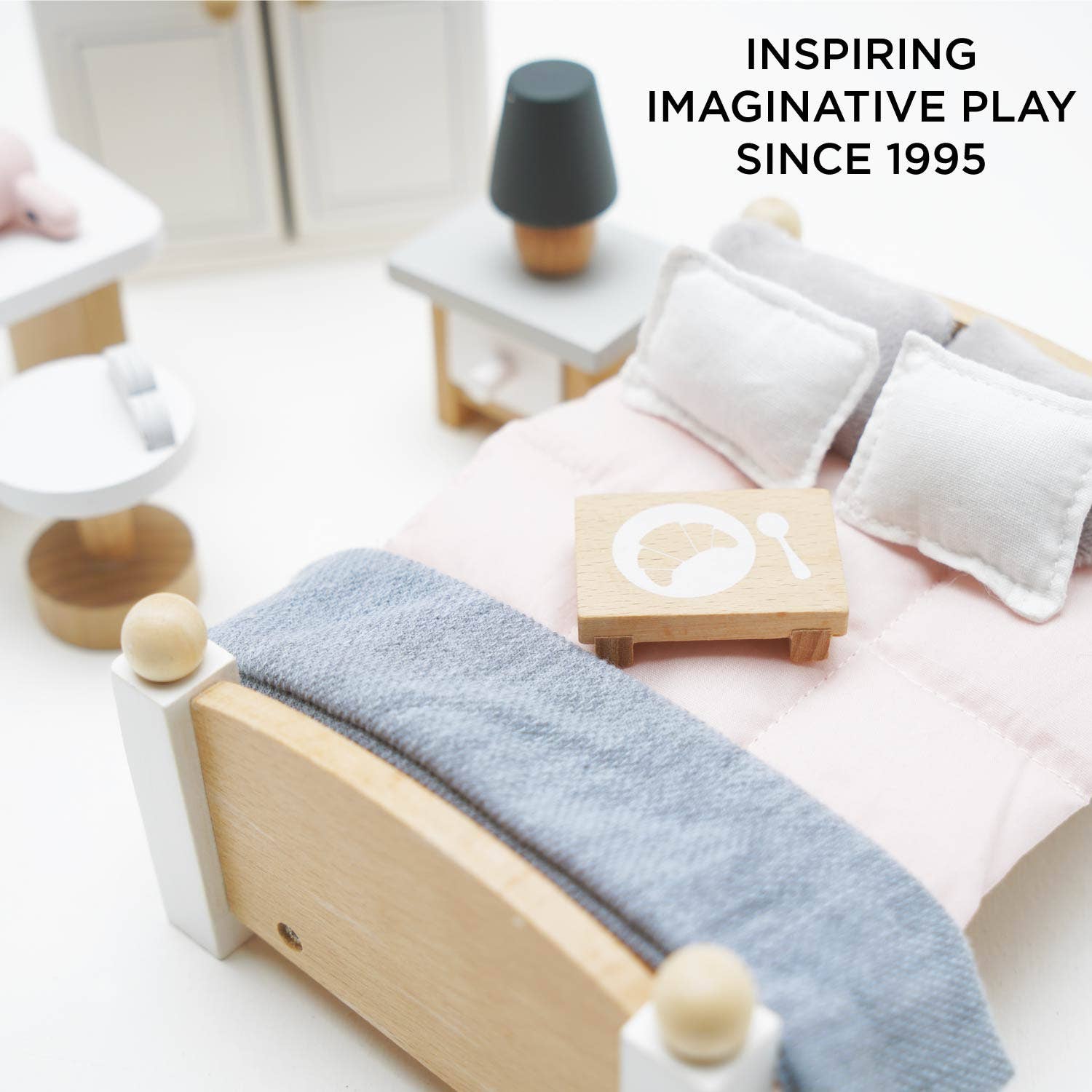 Wooden Dolls House Bedroom