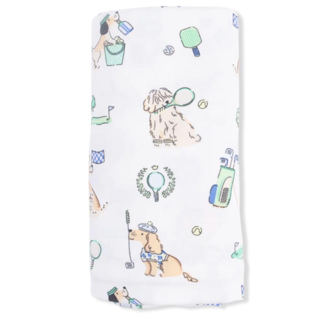 Country Club Dogs Swaddle Blanket