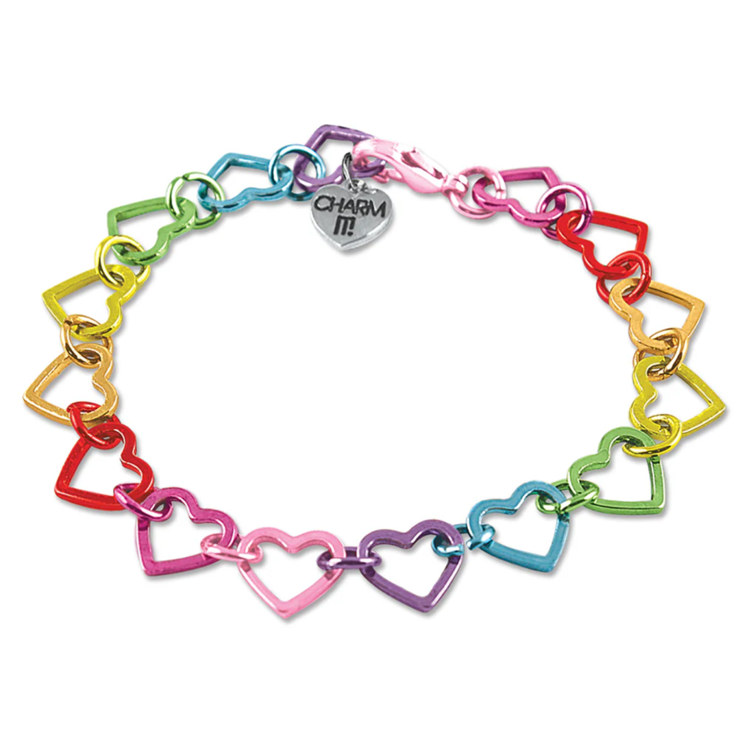 Rainbow Heartlink Bracelet
