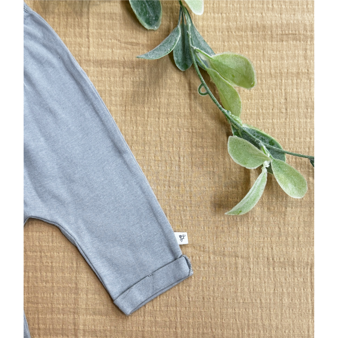 Grey Organic Cotton Baby Pants