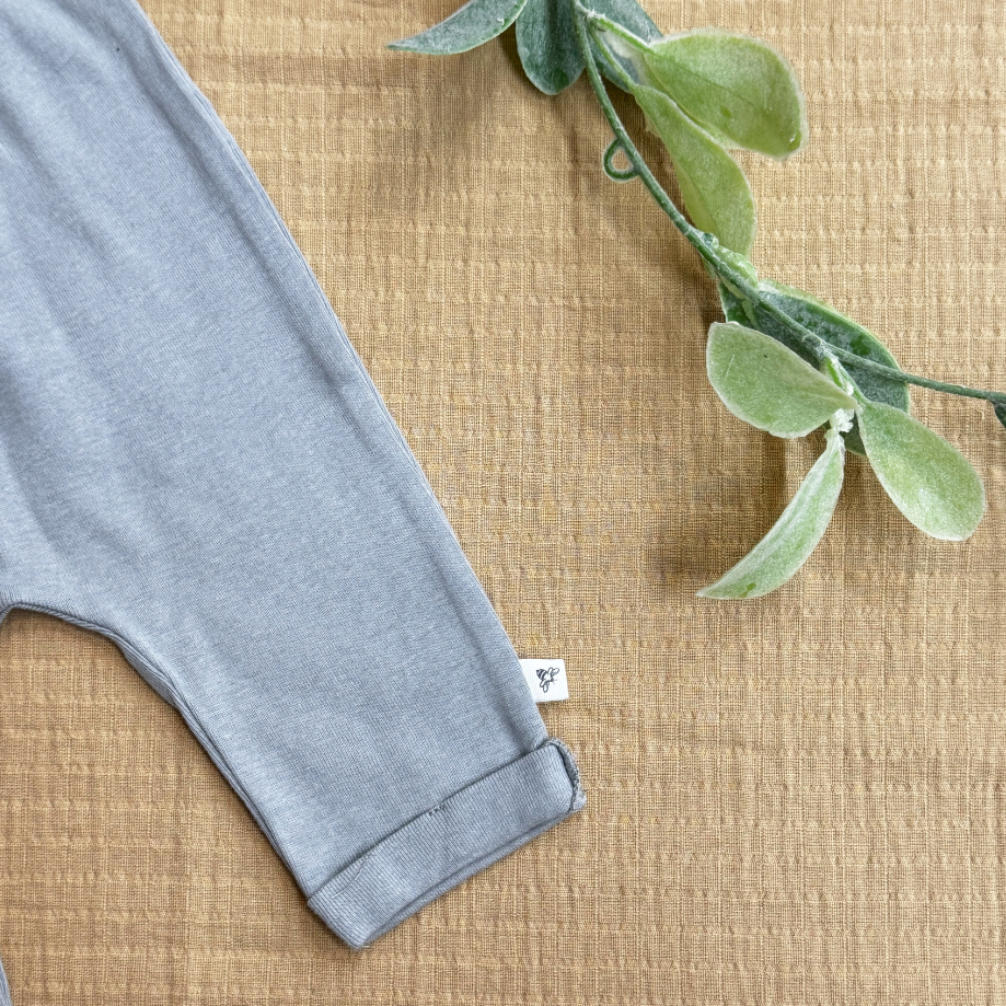 Grey Organic Cotton Baby Pants