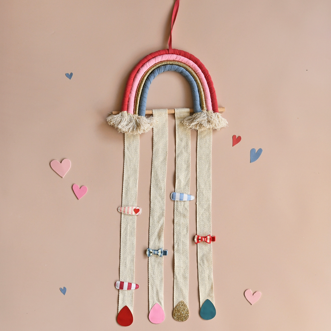 Bright Rainbow Drops Clip Hanger