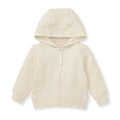 Quilted Zip-Up Hoodie in Oat