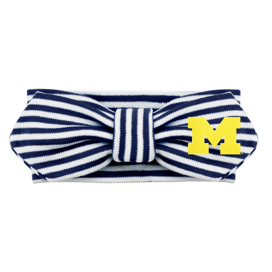 Navy Striped Michigan Hair Knot