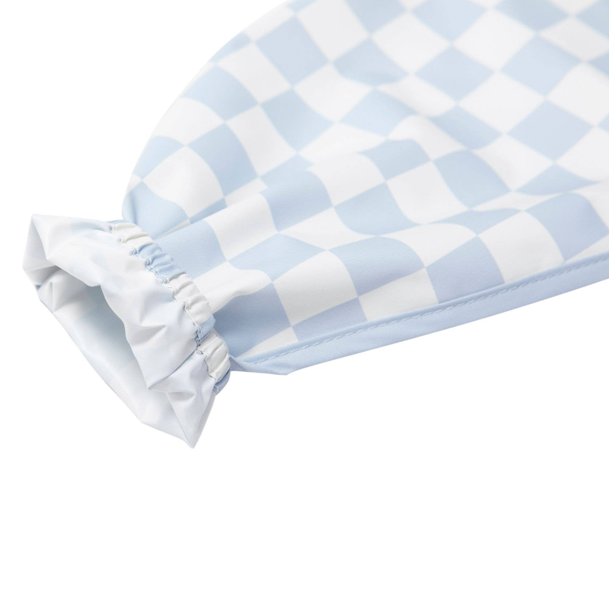 Blue Checkers Smock Bib