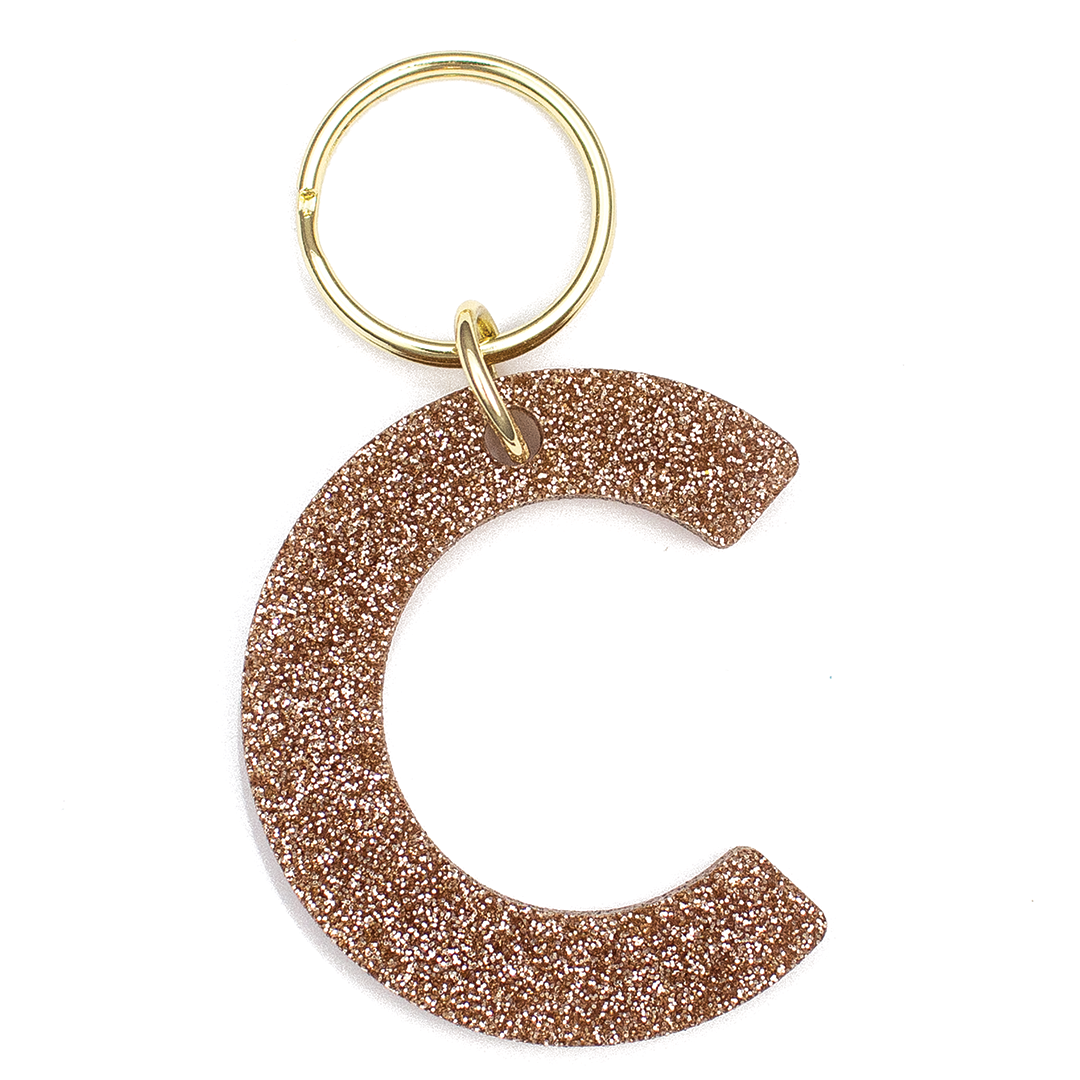 Glitter Letter Keychains - A-Z