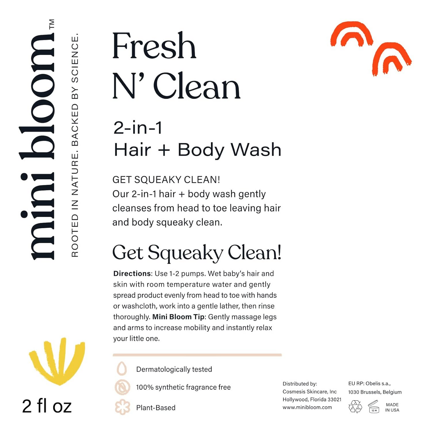 Fresh N' Clean Hair & Body Wash 60ml