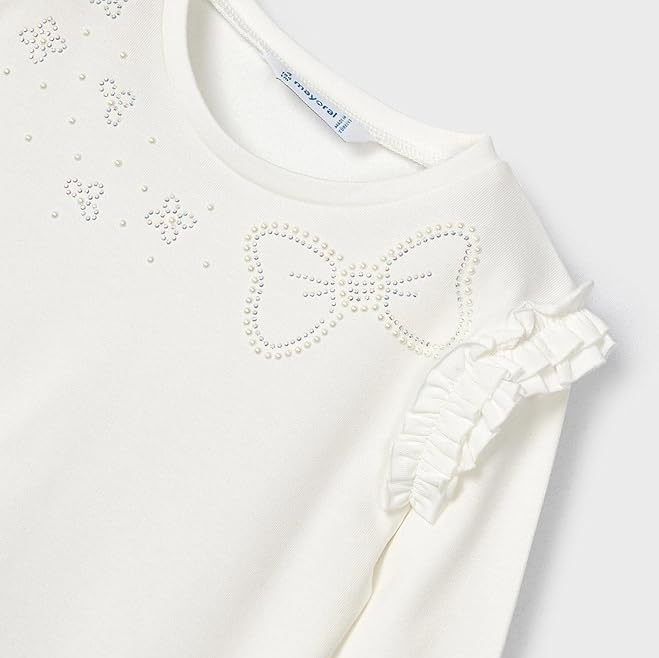 White Sparkle Bow Shirt