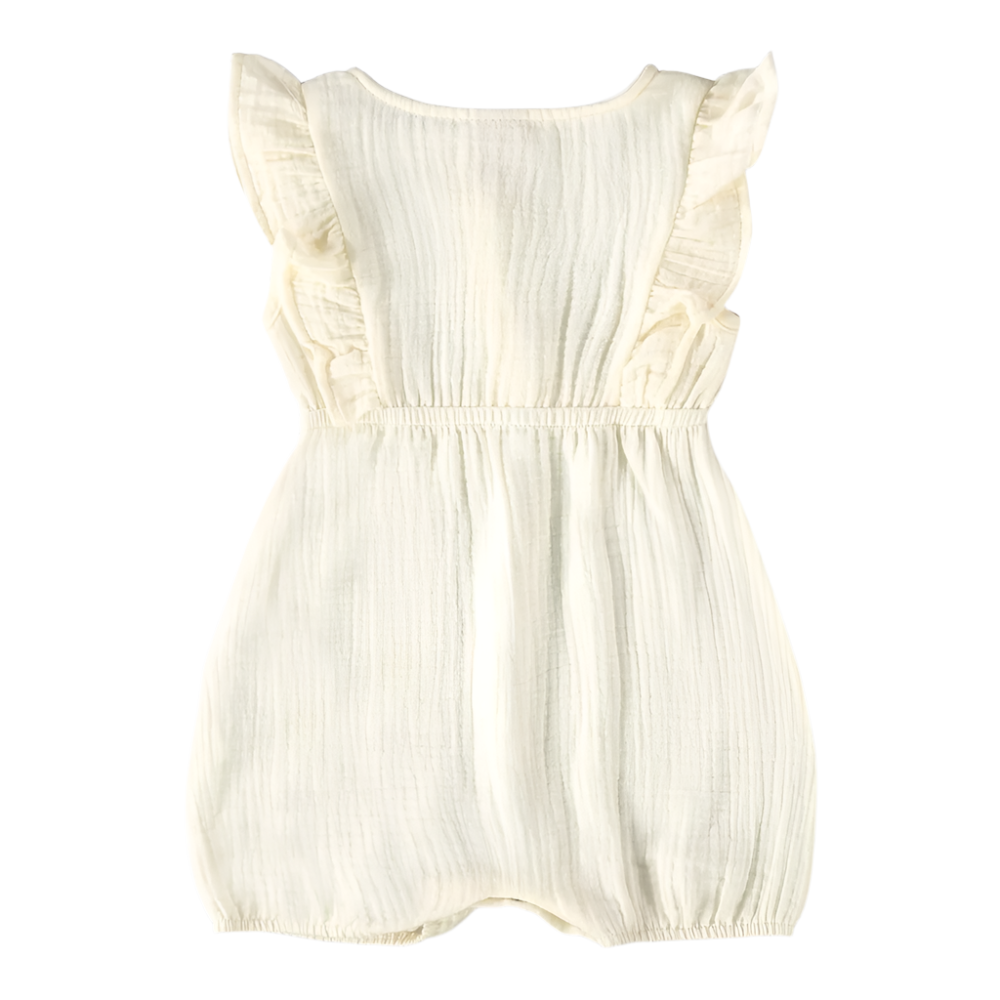 Ivory Muslin Wing Romper