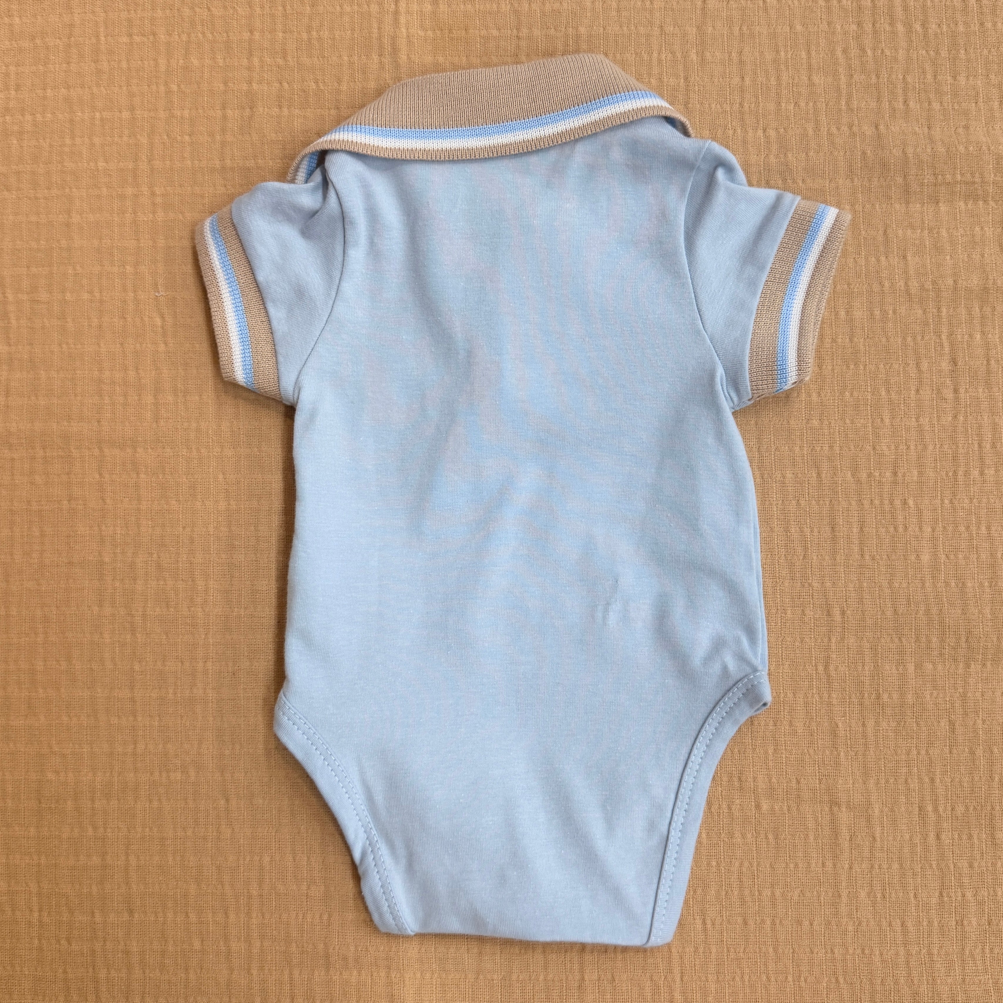 Ice Blue Polo Onesie