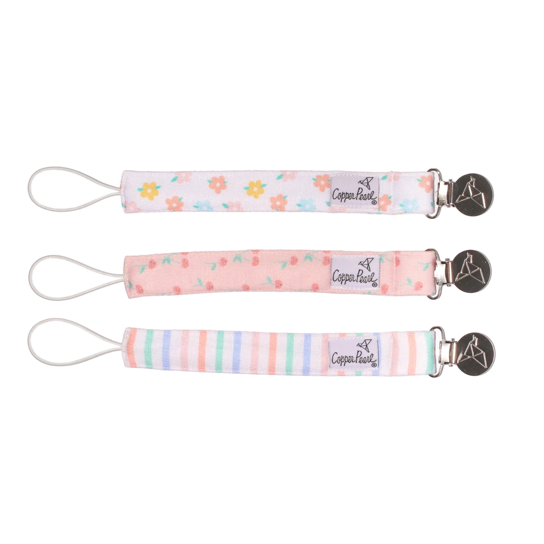Cheery Binky Clip Set