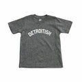 Gray t-shirt with 'DETROITISH' text on a white background