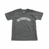 Gray t-shirt with 'DETROITISH' text on a white background