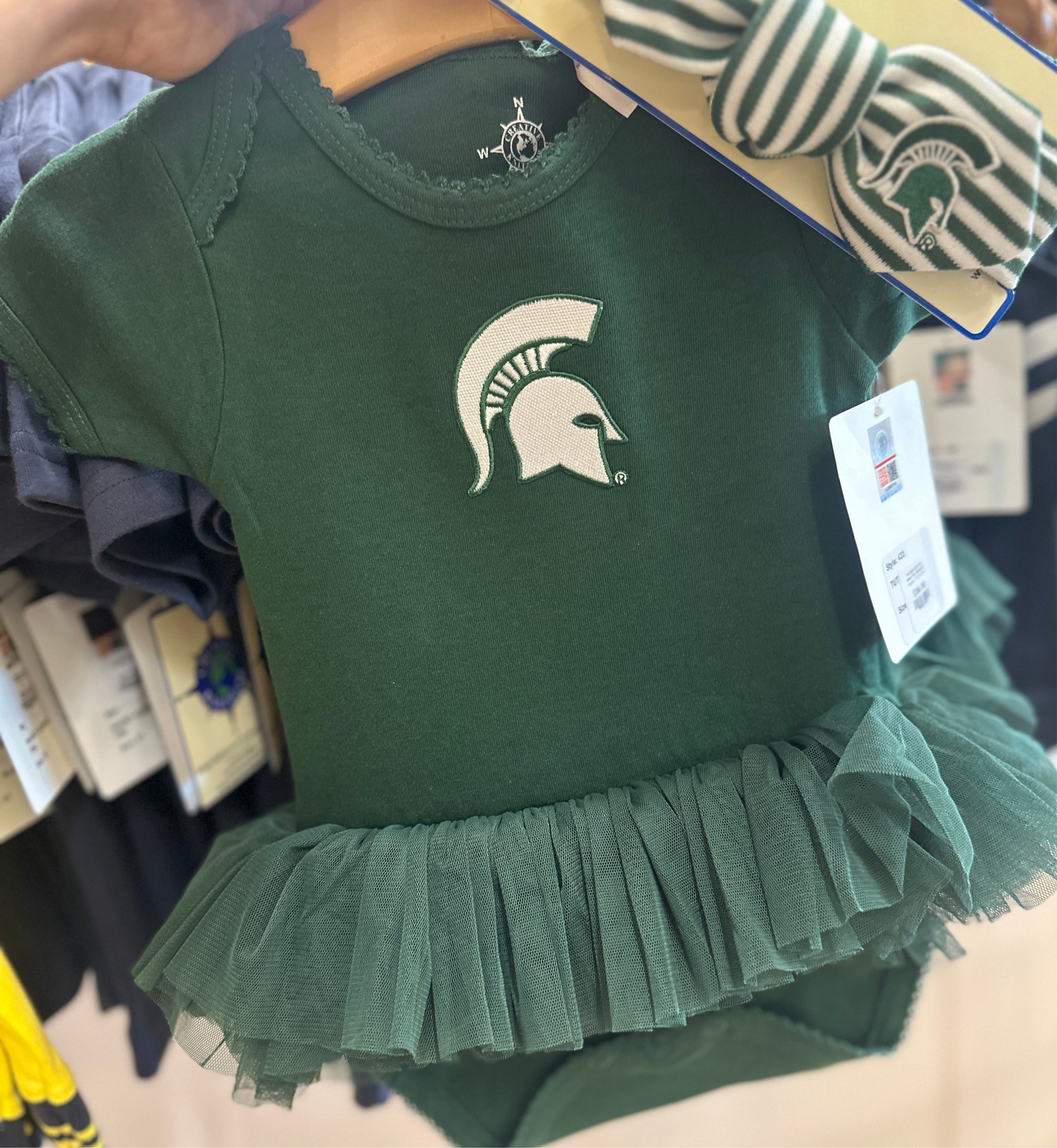 Michigan Spartan Infant Tutu Bodysuit