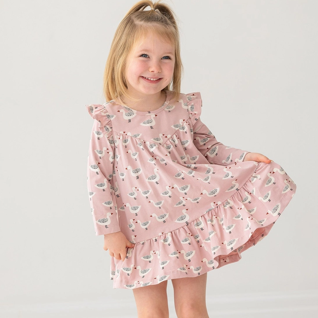 Blush Feathered Friends Dress