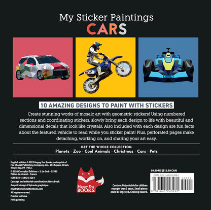 My Sticker Paintings: Cars Activity Book
