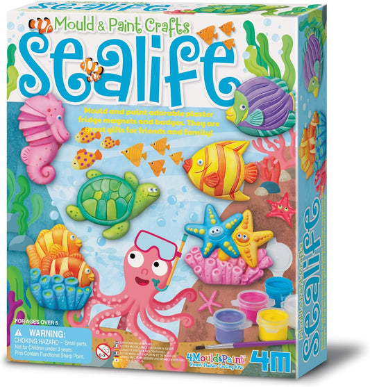 4M Mould and Paint Sealife plaster fridge magnets