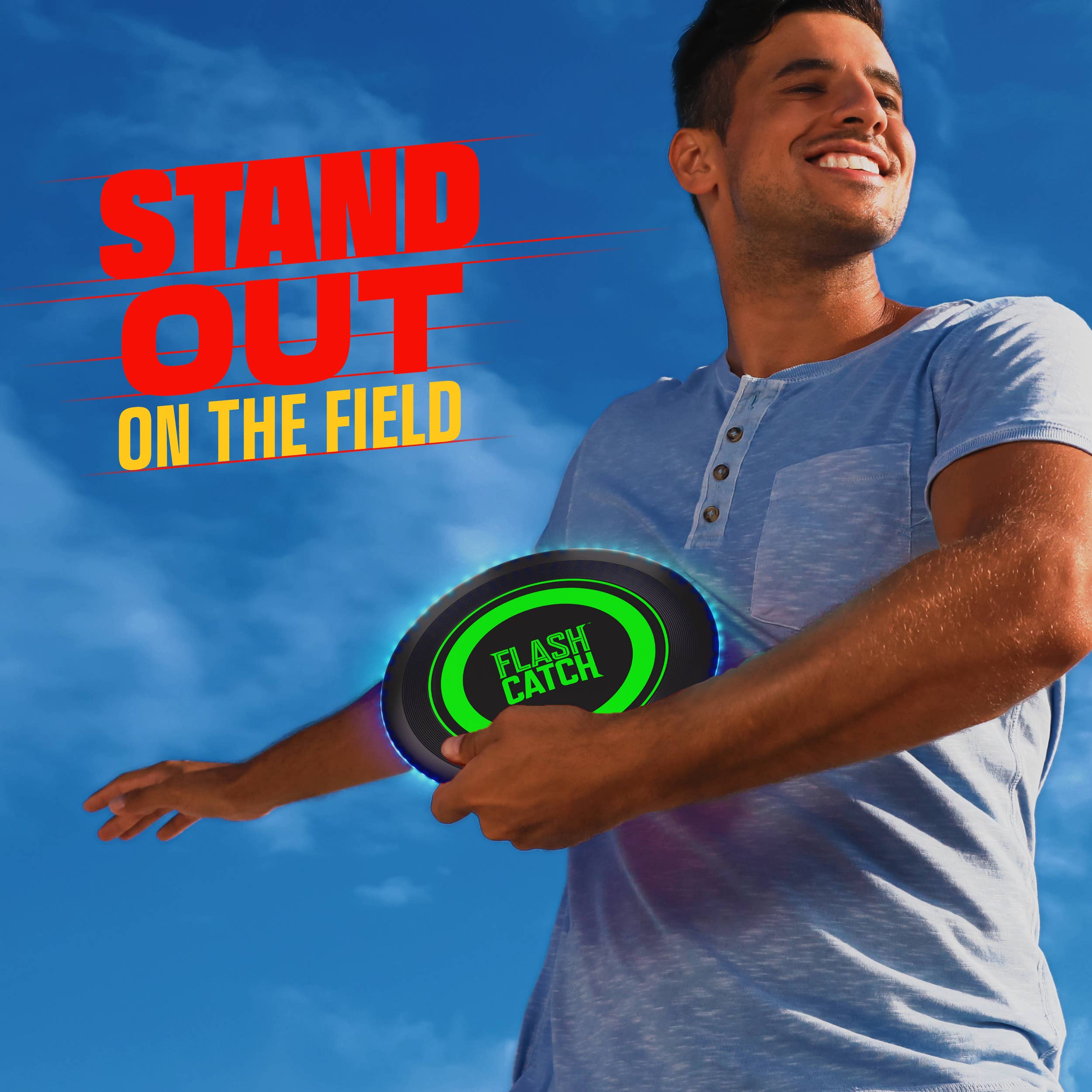 Rechargeable Light-up Flying Disc, Motion Activated Frisbee