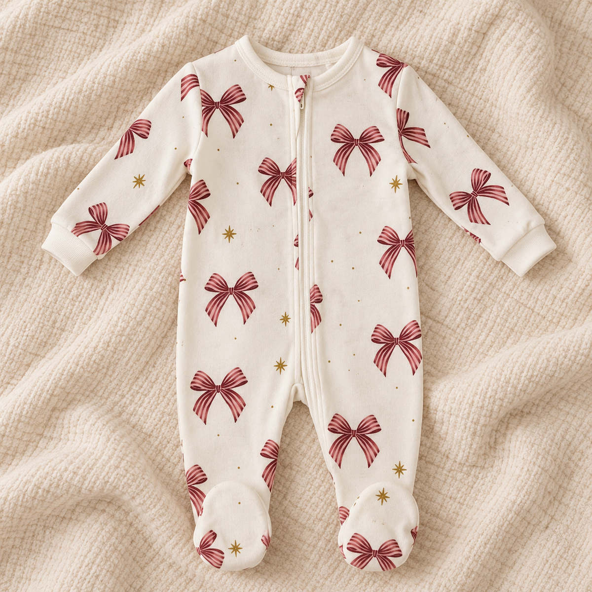 Pretty in Bows Footed Sleeper