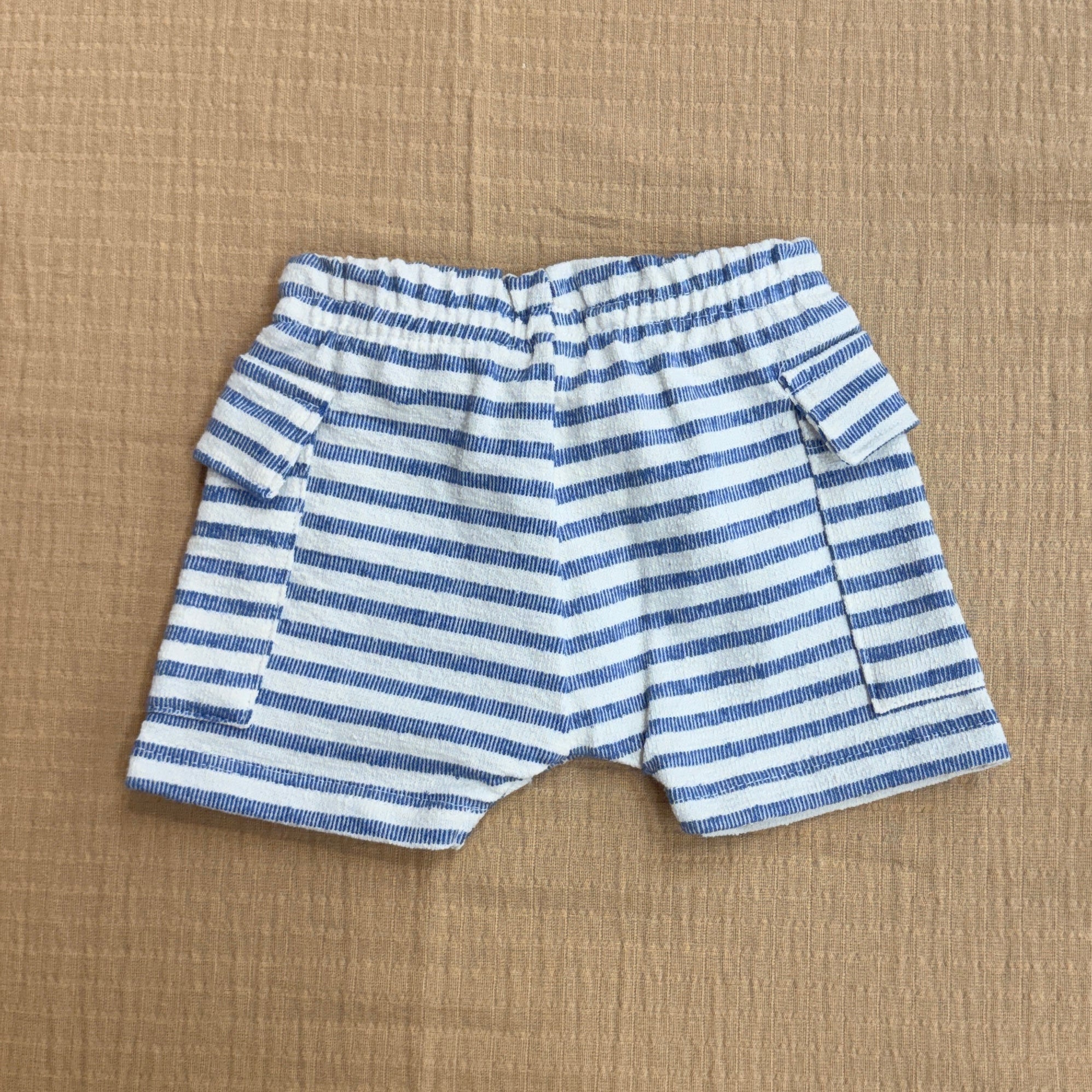 Solemn Blue Striped Shorts