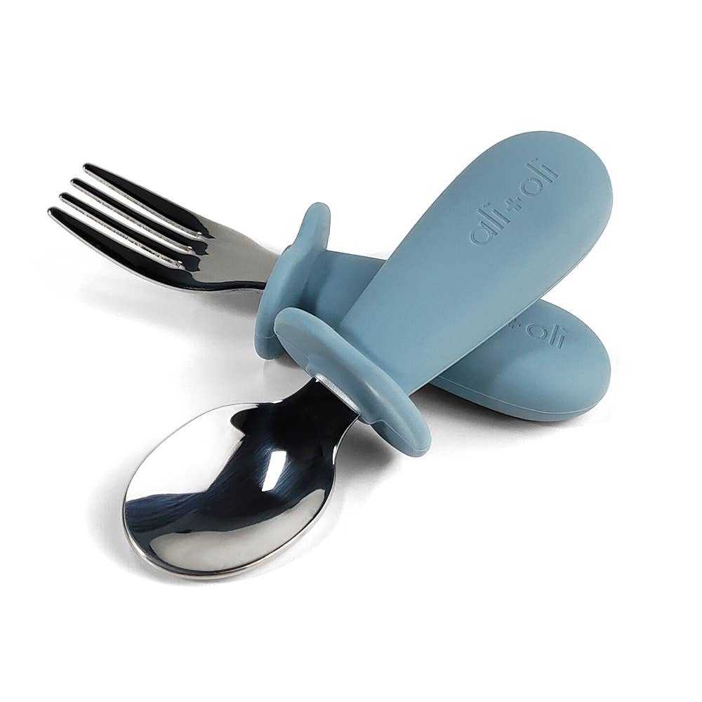 Blue Spoon & Fork Learning Set