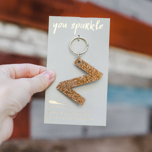 Glitter Letter Keychain - Z