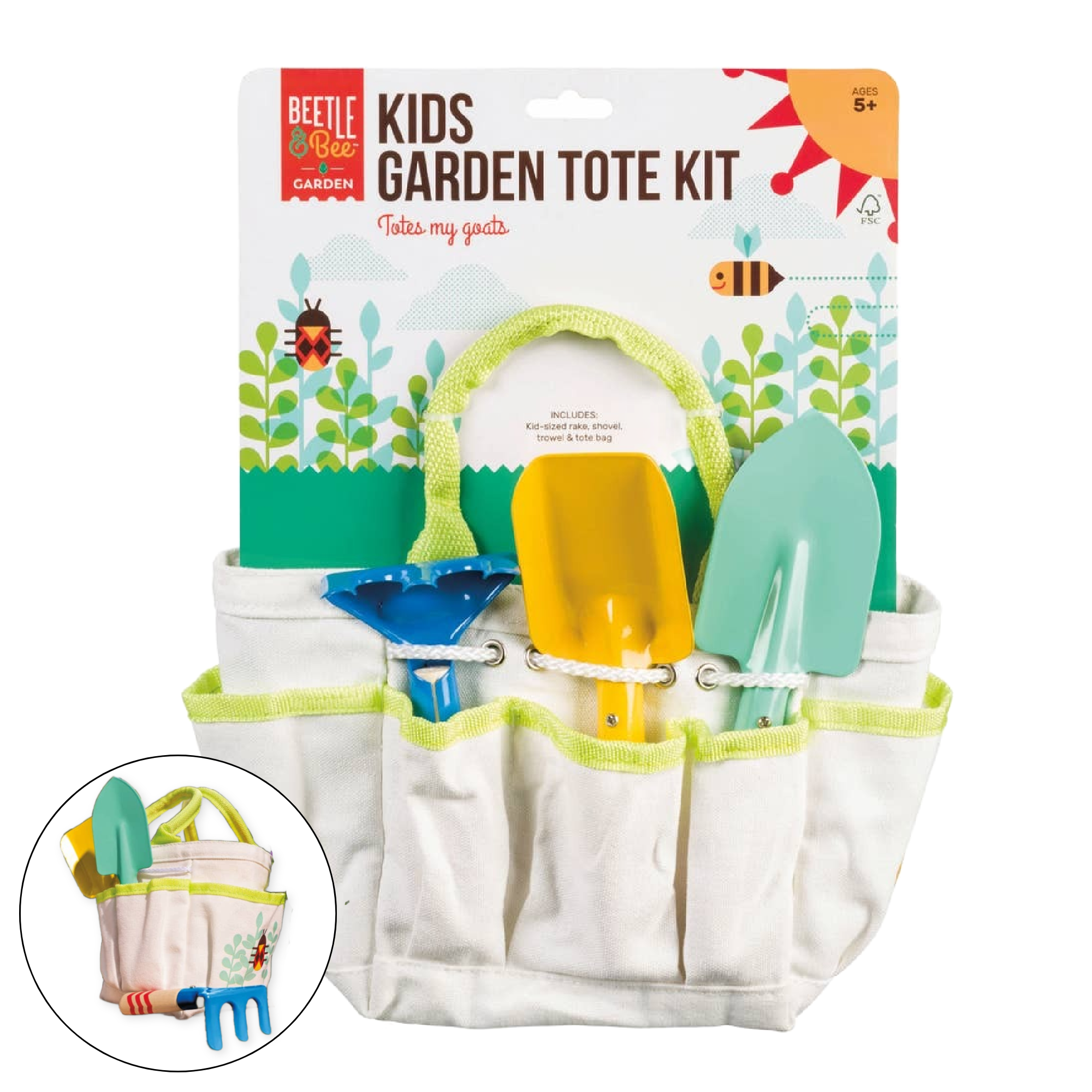 Beetle & Bee Kids Garden Tote Kit