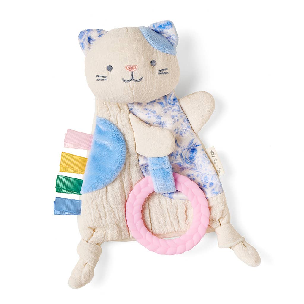 Crinkle Kitty Sensory Toy with Teether