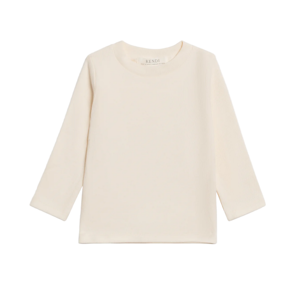 Rory Ivory Ribbed Long Sleeve Top