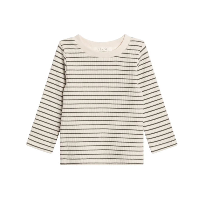 Rory Striped Ribbed Long Sleeve Top