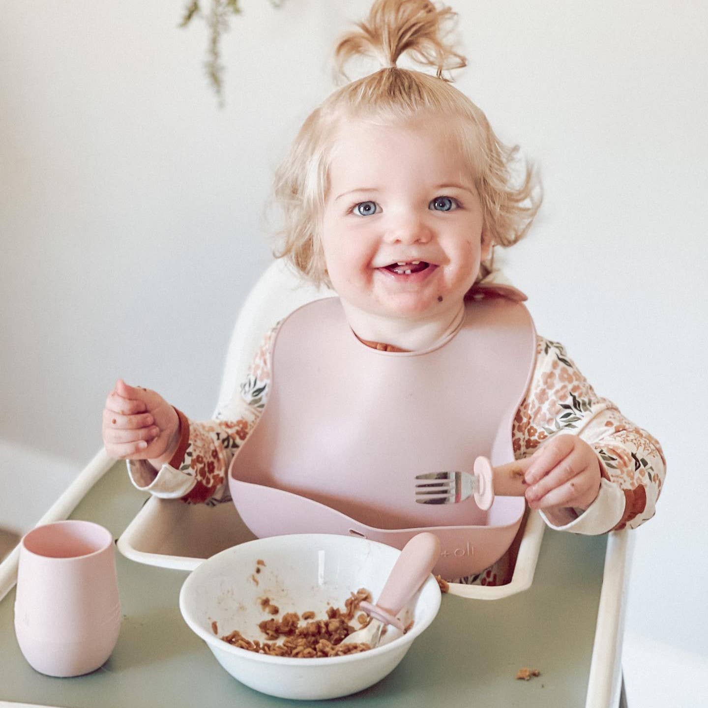 Pink Spoon & Fork Learning Set