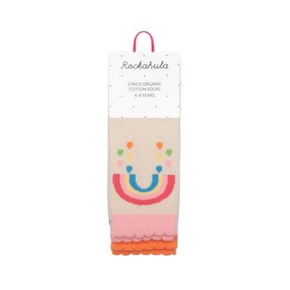 Vintage Rainbow & Sun Sock 2-Pack Set
