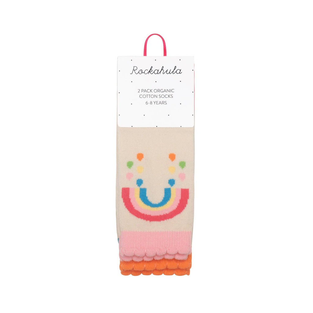 Vintage Rainbow & Sun Sock 2-Pack Set