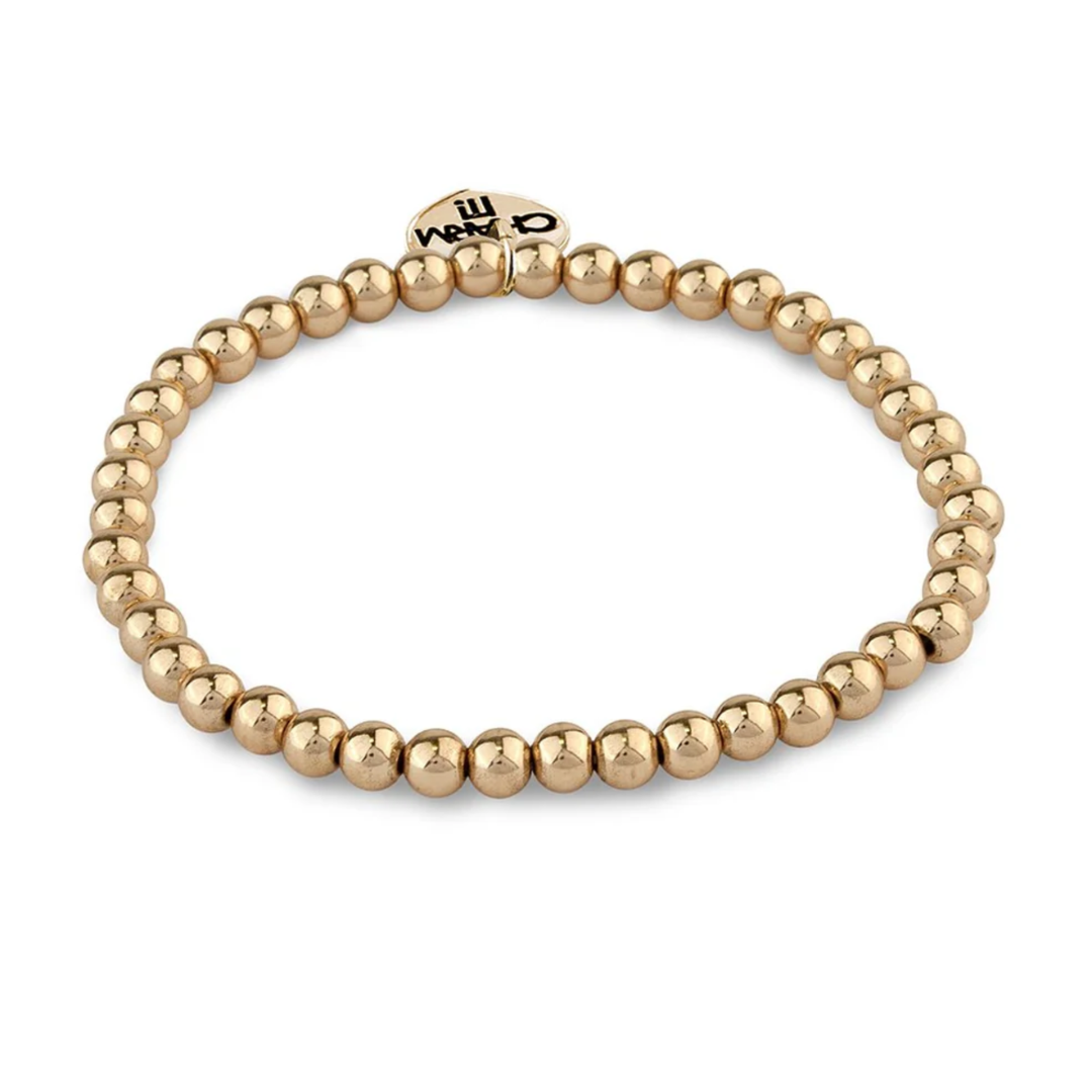 Gold Stretch Bead Bracelet