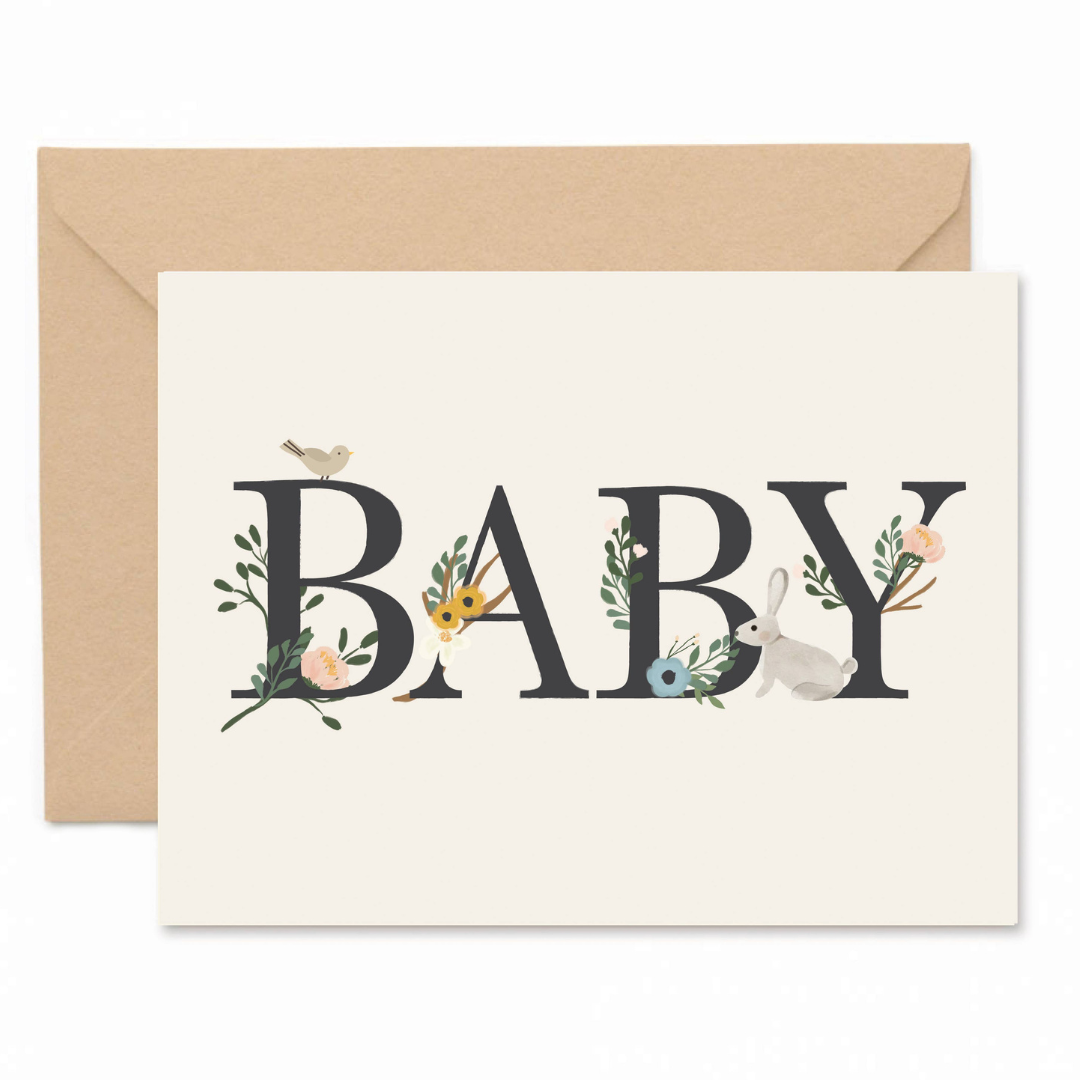 Baby Floral Greeting Card