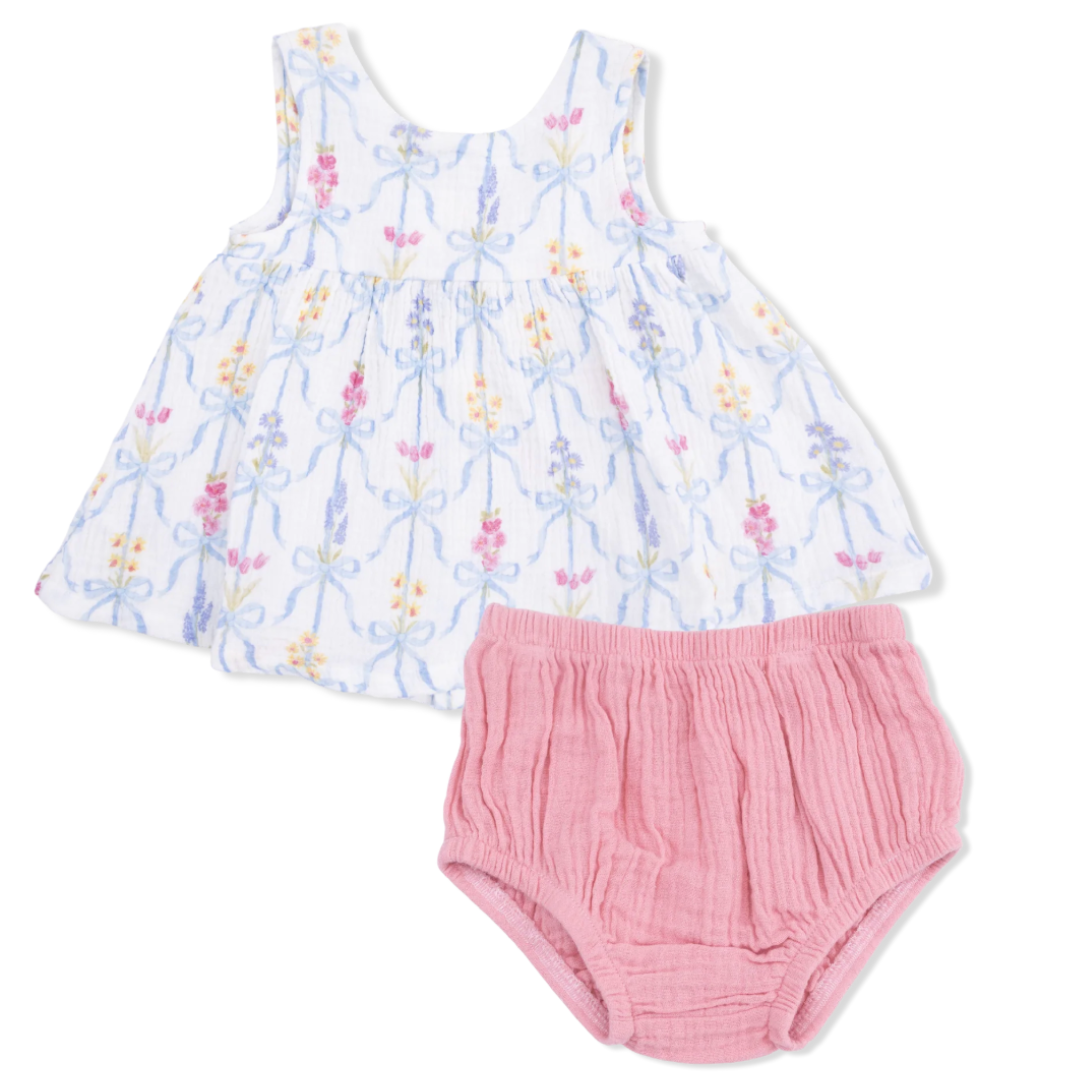 Ribbon Bouquets Bow & Bloomer Set