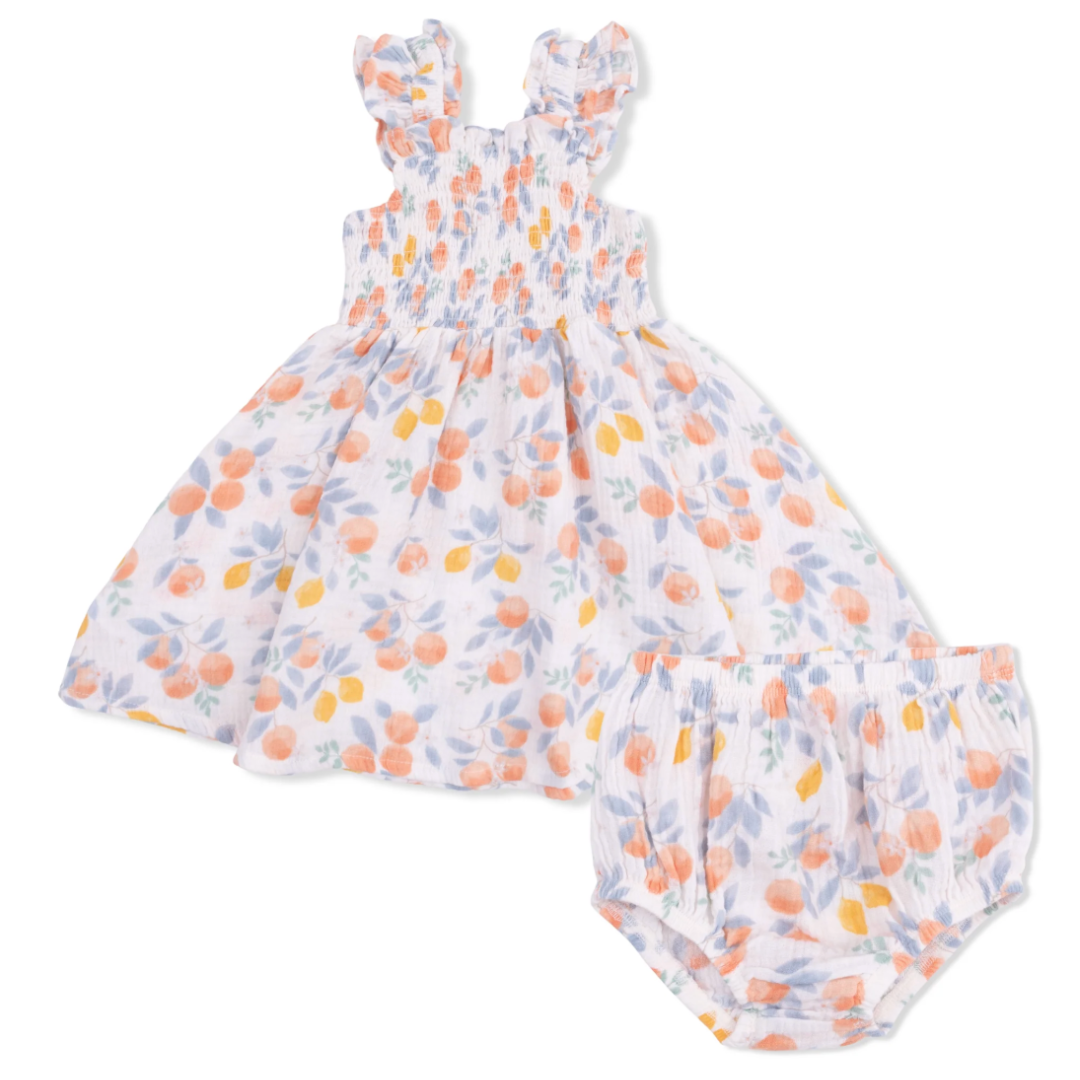 Citrus Floral Sundress & Bloomer