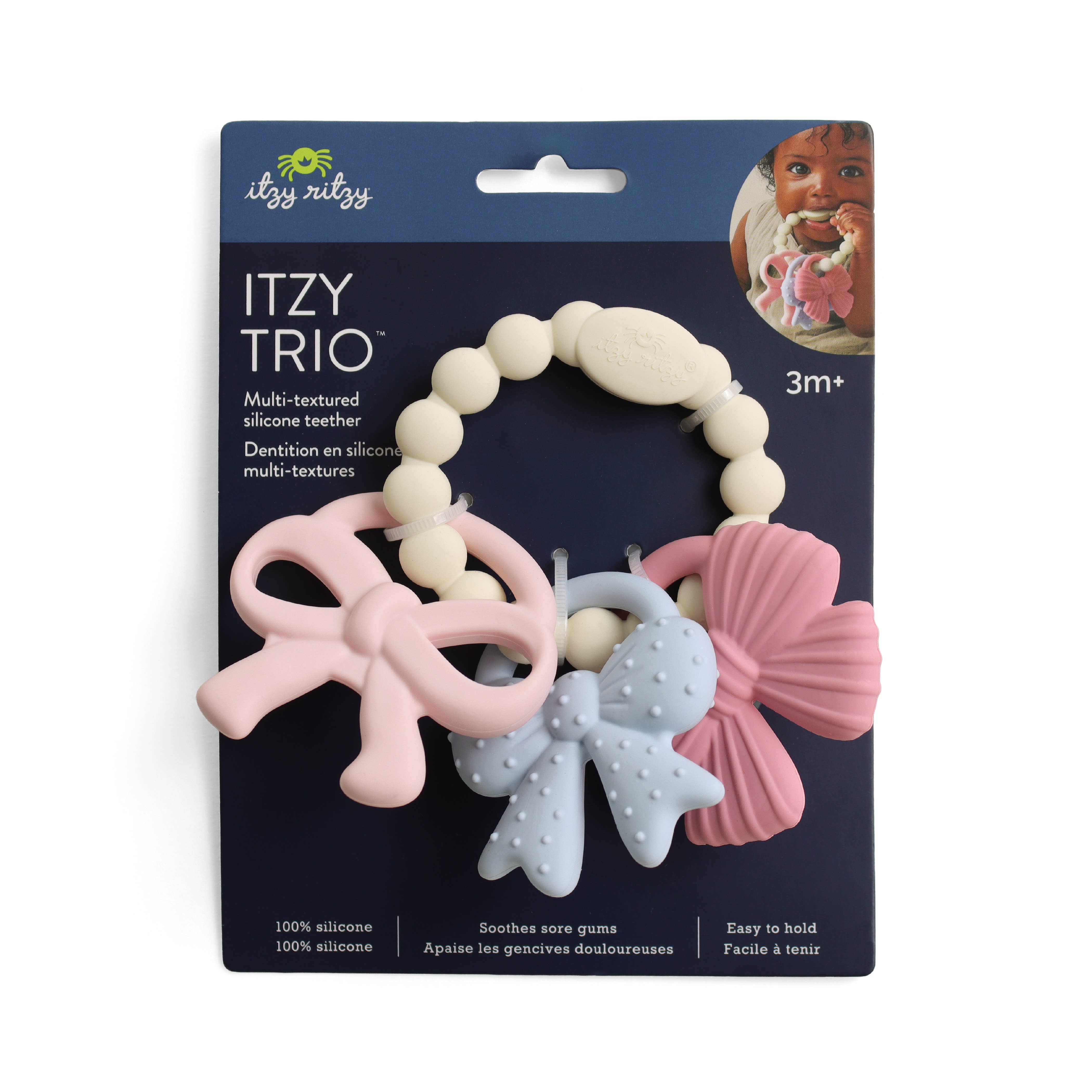 Itzy Trio™ Teething Toy - 3 Textured Charms for Baby | Itzy Ritzy