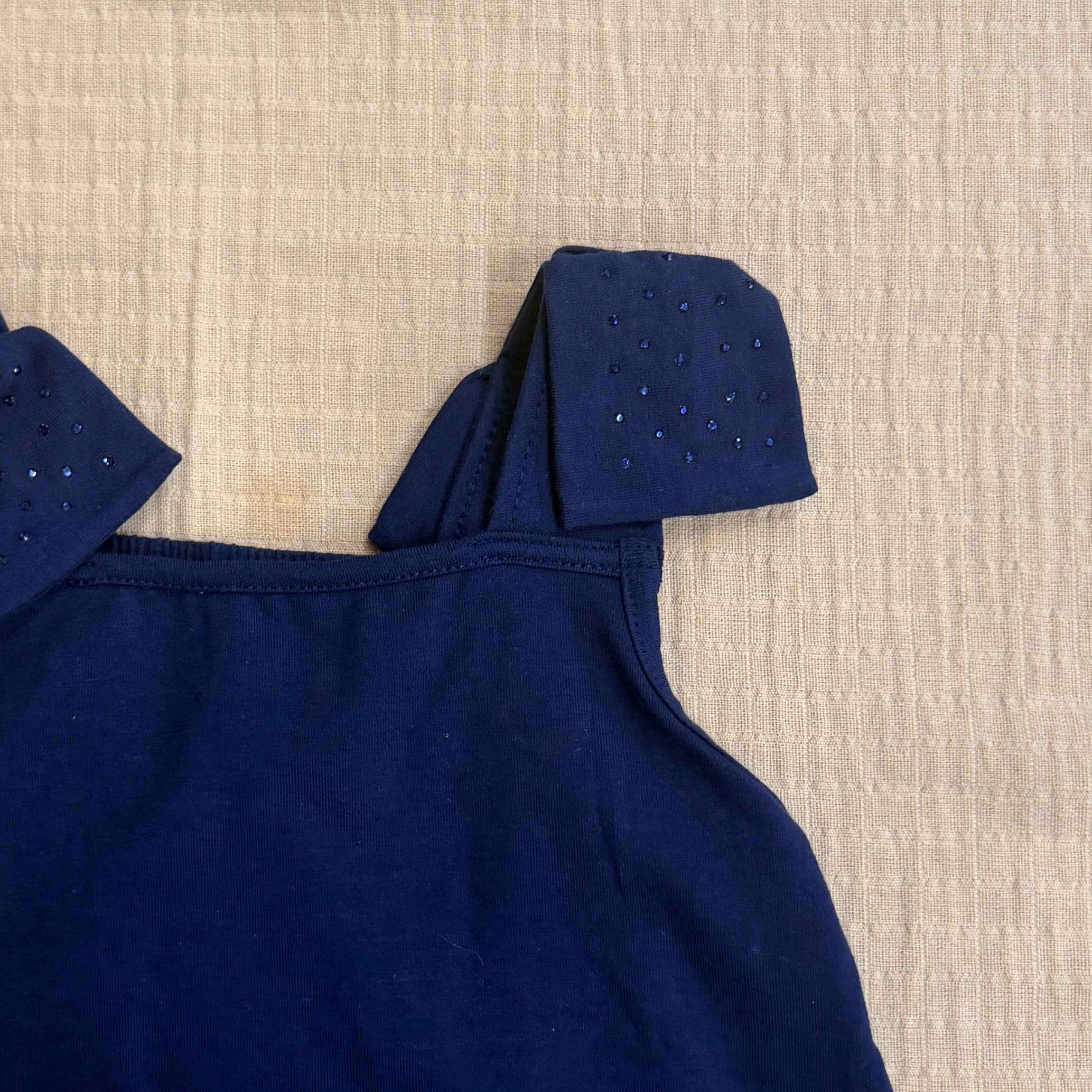 Bow Sleeve Navy Top