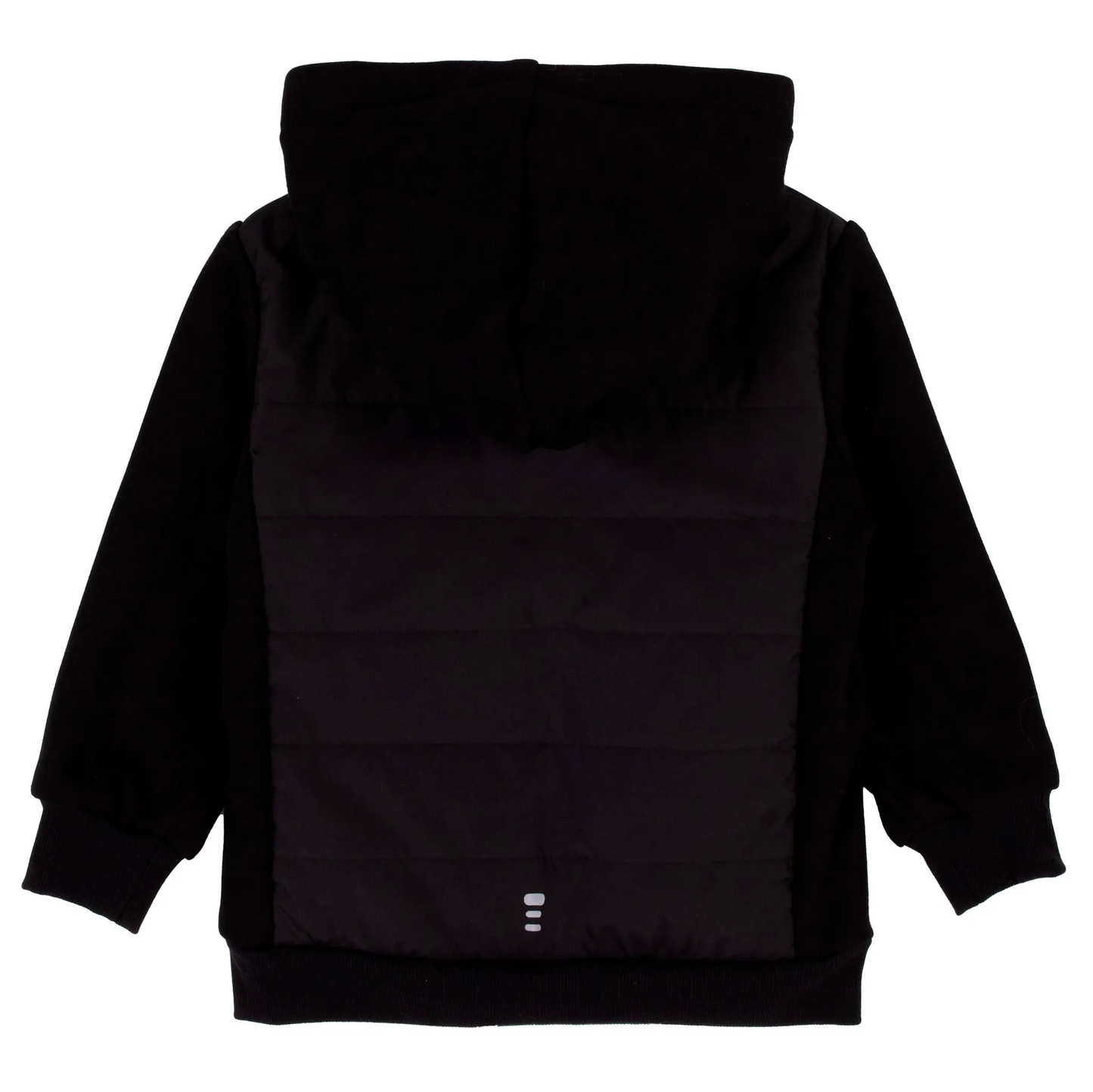 Black Quilted Zip Hoodie