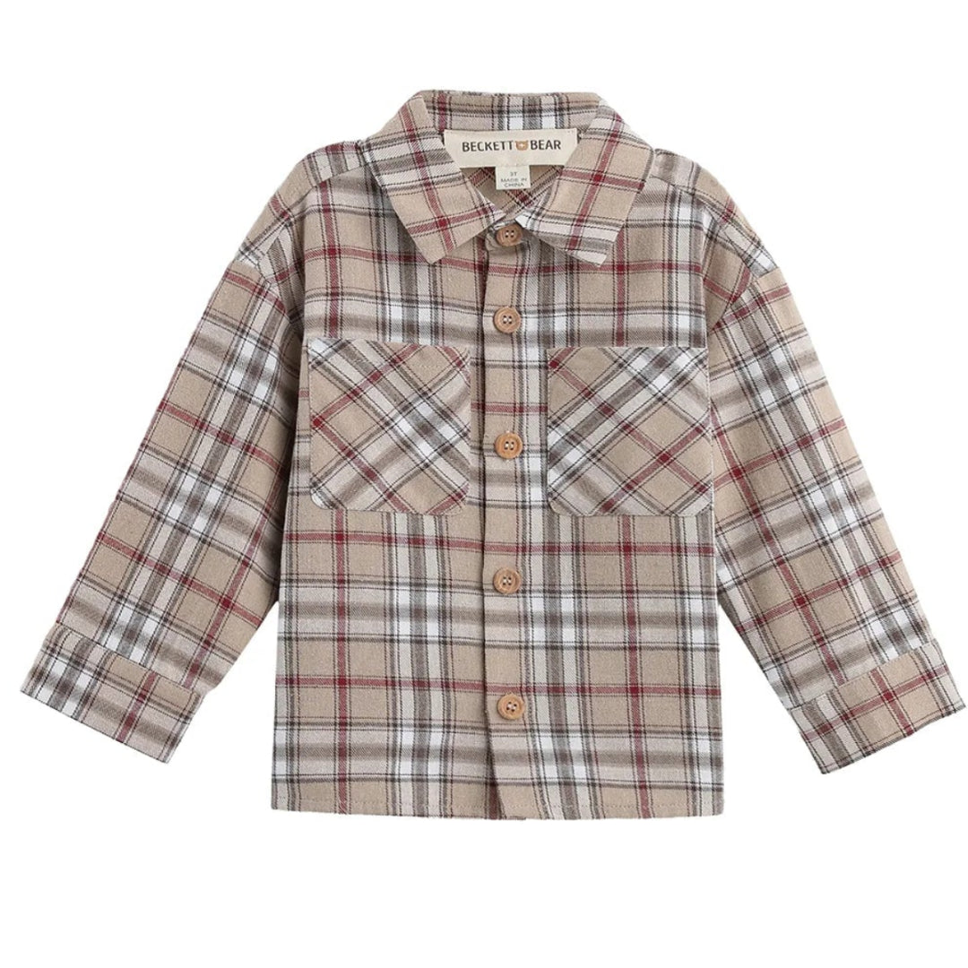 Hunter Long Sleeve Plaid Flannel Chest Pocket Shirt