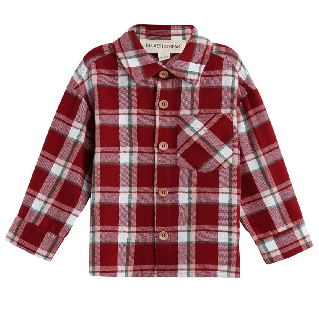 Joseph Long Sleeve Plaid Flannel Chest Pocket Shirt