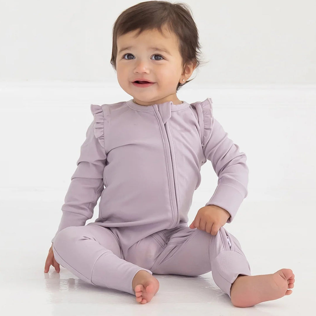 Soft Meadow Long Sleeve Solid Convertible Romper